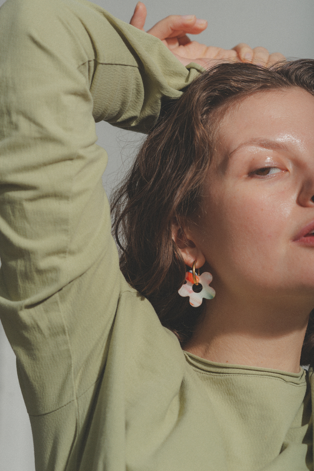 Recycle Object MIDI FLOWER EARRINGS