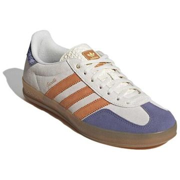 adidas originals GAZELLE INDOOR Кроссовки для скейтбординга Низкие Сливочный/Темный индиго/Фиолетовый Унисекс