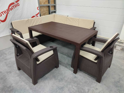 Обеденная группа под искусственный ротанг YALTA LARGE MAXI SET