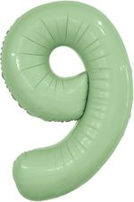 Agura Шар (40''/102 см) Цифра, 9 Slim, Олива (БГ-60)