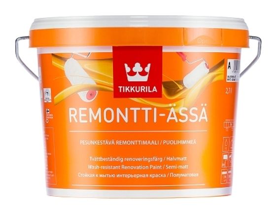 Краска акрилатная п/матов Remonti Tikkurila (Ремонти Ясся Тиккурила) 2,7л  База С
