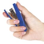 Степлер №10 STAFF "Basic", до 10 листов, с антистеплером, синий, 227405