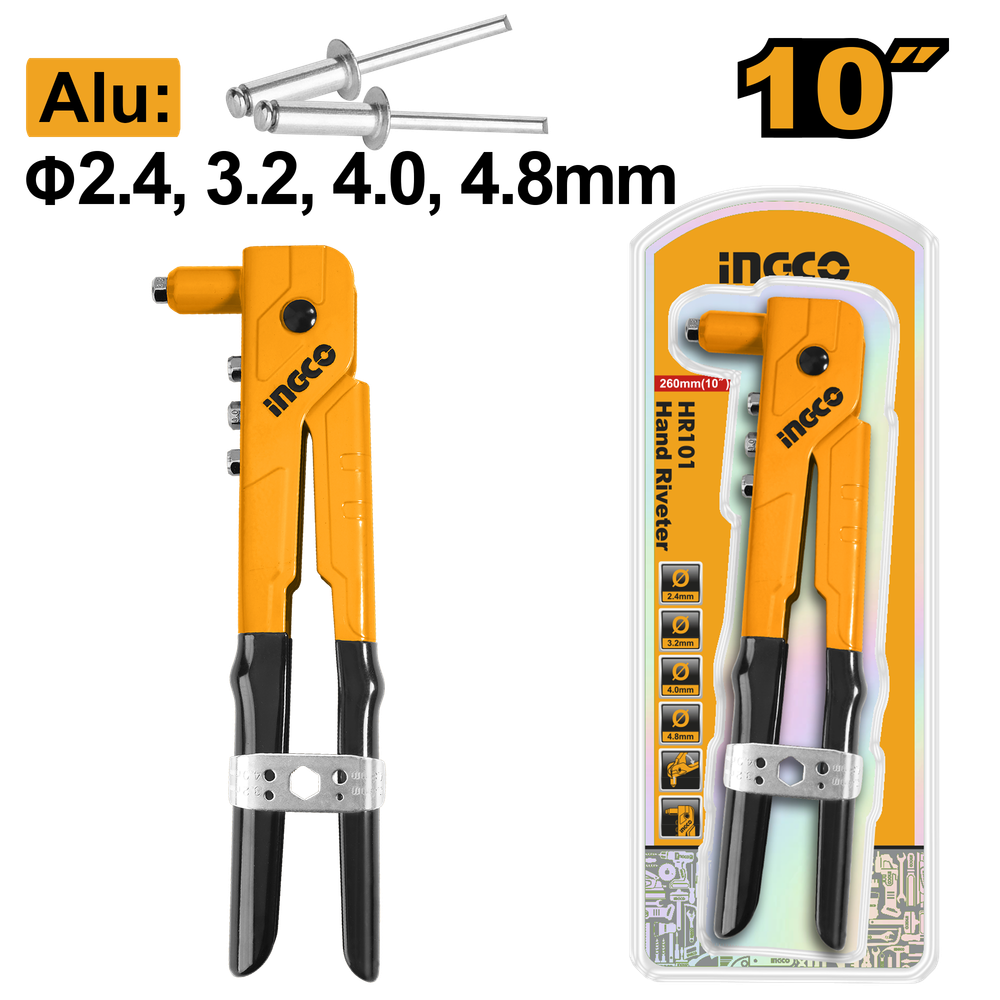 Зaклeпoчник ручной INGCO HR101 2,4-4,8 мм Зaклeпoчник ручной INGCO HR101 2,4-4,8 мм