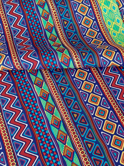 Ткань бязь плательная, рис. " Африканский орнамент", ширина 150 см, арт. 1032
