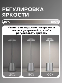 Настольная лампа беспроводная светильник ночник