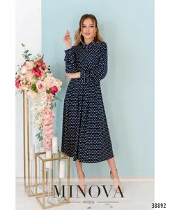 Платье 3141-темно-синий Minova