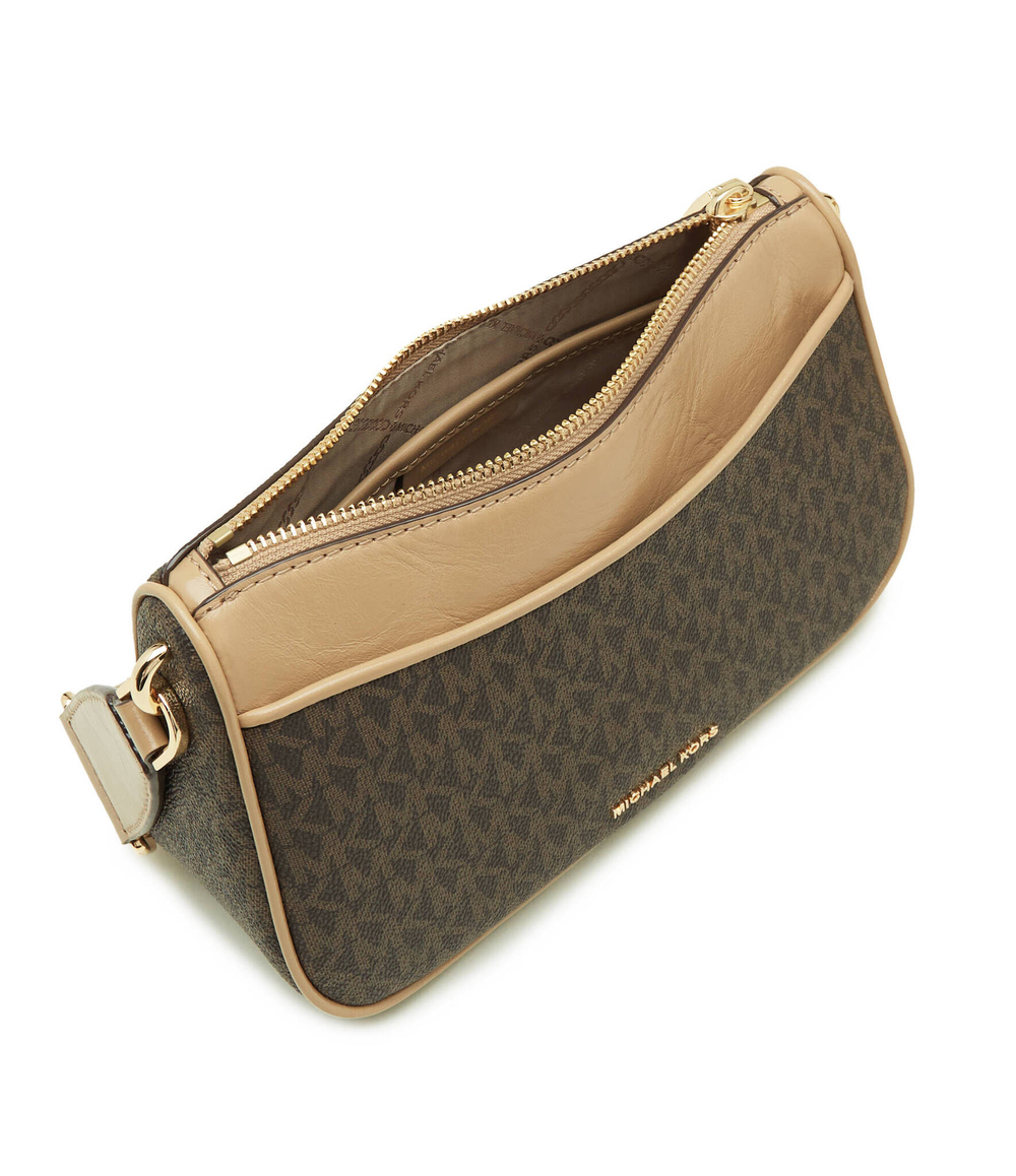 Кожаная сумка через плечо + поясная сумка Michael Kors - коричневый(32F3GJ6C8B)