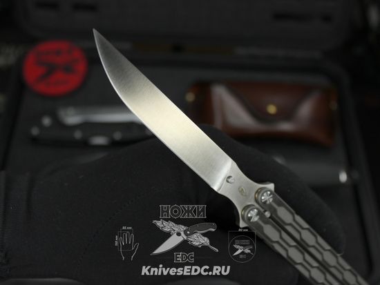 Складной нож REPTILIAN "Плазма-05" c клинком из стали CPM-S35VN, рукоять титан