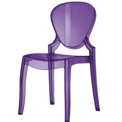 Стул Queen прозрачный фиолетовый