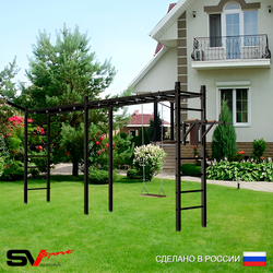 Уличная шведская стенка Sv Sport рукоход х 2 У55411 (Брусья/Деревянные/Кронш бокс)