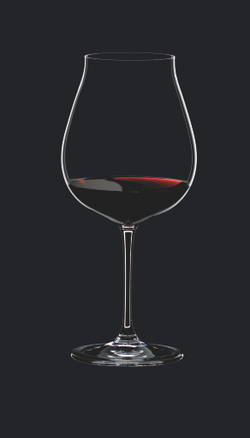 Набор бокалов для красного вина 2 шт 800 мл Riedel Vinum XL Pinot Noir Австрия на черном фоне