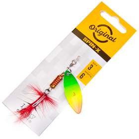 Блесна вращающаяся LUCKY JOHN Spin-X Long №3, 6 г, цвет FT, арт. LJSL03-FT