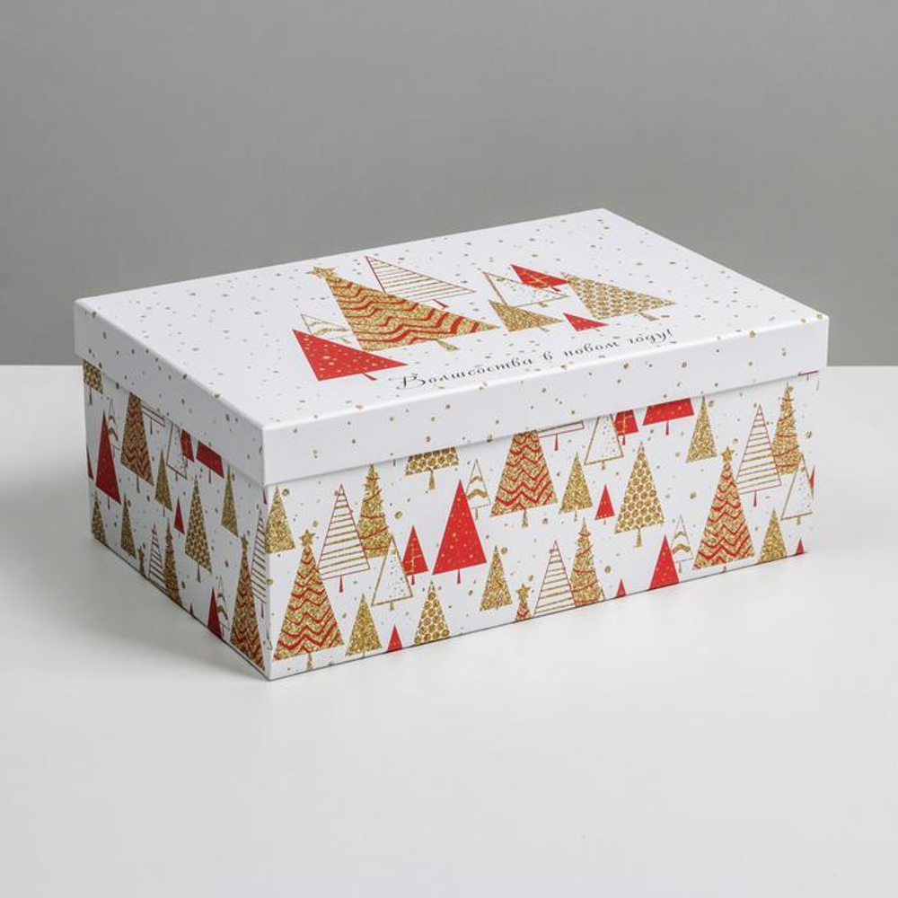 Коробка подарочная "Блеск нового года", 28х18,5х11,5 см