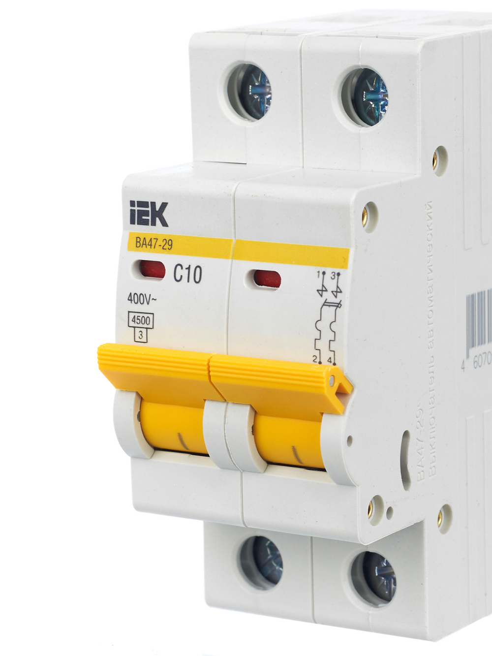 KARAT Автоматический выключатель ВА47-29 2P C 10А 4,5кА IEK