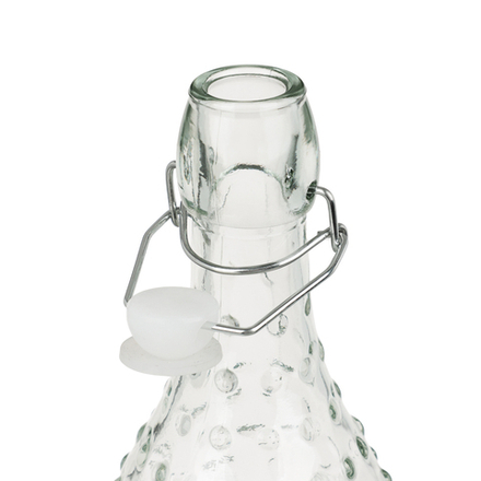 Бутылка для воды с пробкой 8x30см 1000мл, стекло, пластик