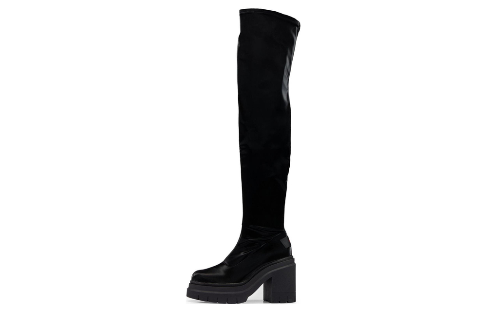 HUGO X Bella Poarch Vinyl-effect Heeled Boots