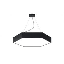 Светильник LED ЭРА Geometria SPO-121-B-40K-038 Hexagon 38Вт 4000K 4000Лм IP40 600*80 черный подвесной драйвер внутри | Декоративные светильники Geometria