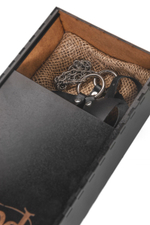 Черная портупея-чокер с поводком и карабином в виде кольца (Цвет: черный)