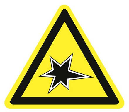 Знак на пластике W-37 "Осторожно. Газоопасные работы"