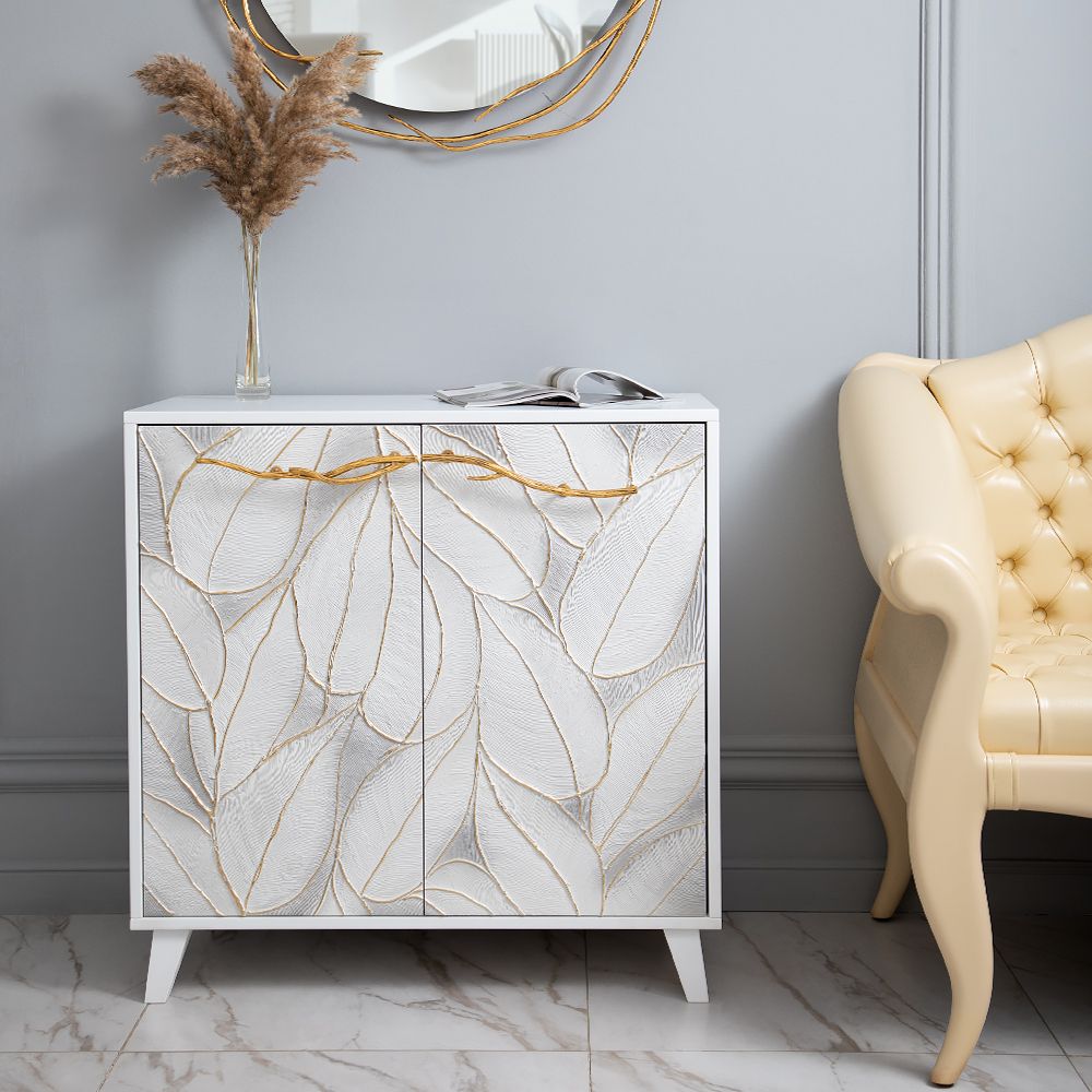 Комод Арт Сканди с 2 полками Айс Амбер