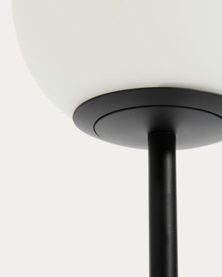 Настольная лампа Brisia из черного металла с матовым стеклянным шаром Ø15