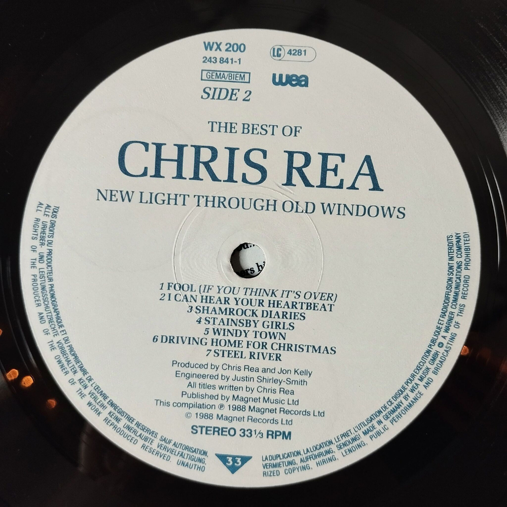 Винтажная виниловая пластинка LP The Best Of Chris Rea New Light Through Old Windows (Germany 1988)