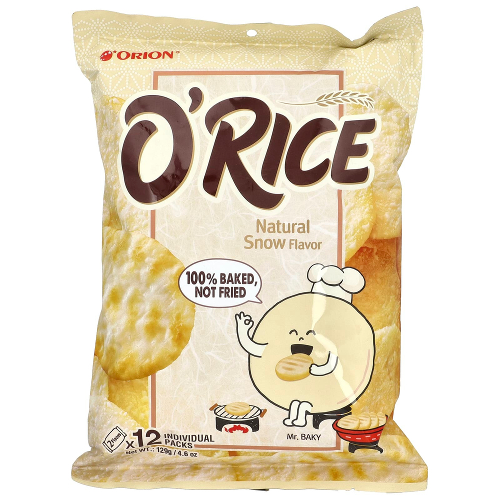 Orion, O'Rice, натуральный снег, 12 индивидуальных пакетиков, 129 г (4,6 унции)