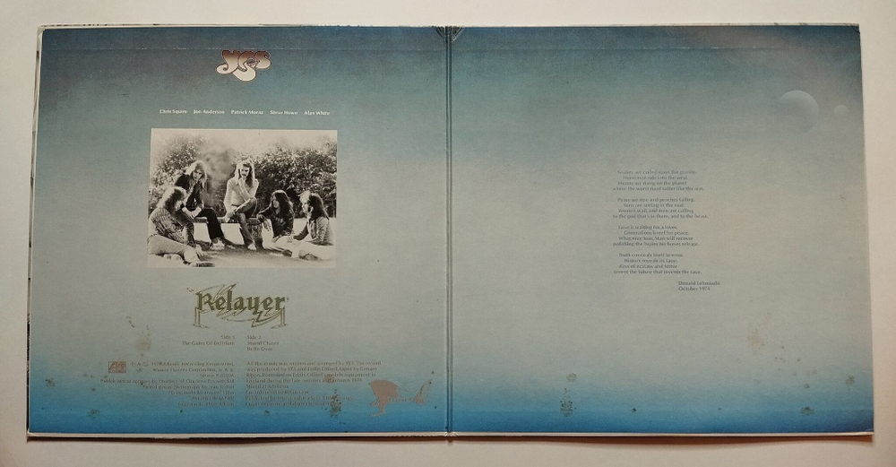 Винтажная виниловая пластинка LP Yes Relayer (Japan 1974) (No Obi)