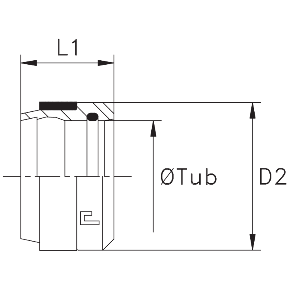 Кольцо R DS25 B4 нерж.