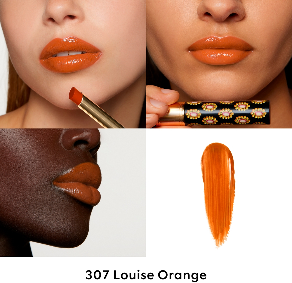 Gucci Gucci Beauty Rouge de Beaute Brillant - Увлажняющая помада оттенок 307 Louise Orange, 1 g