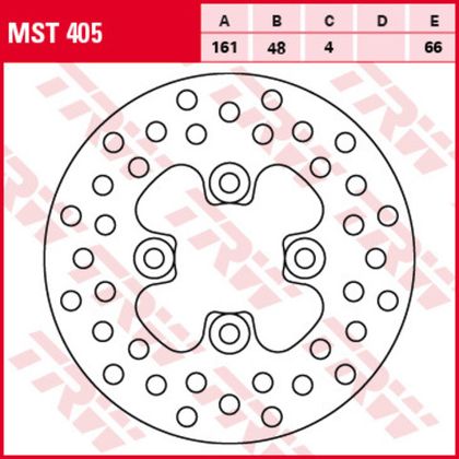 Диск тормозной TRW MST405