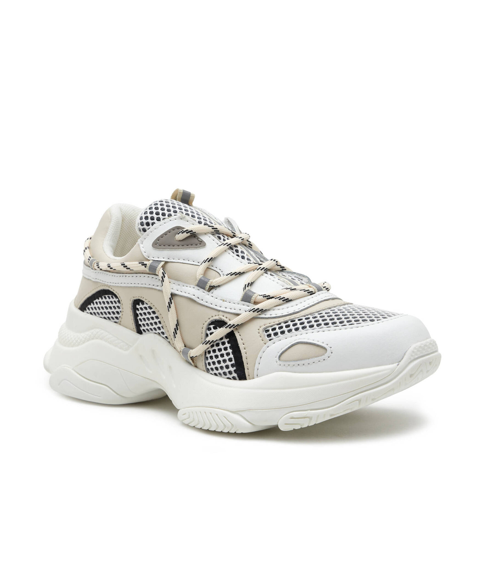 Кожаные кроссовки TWINSET - бежевый(241TCP092)