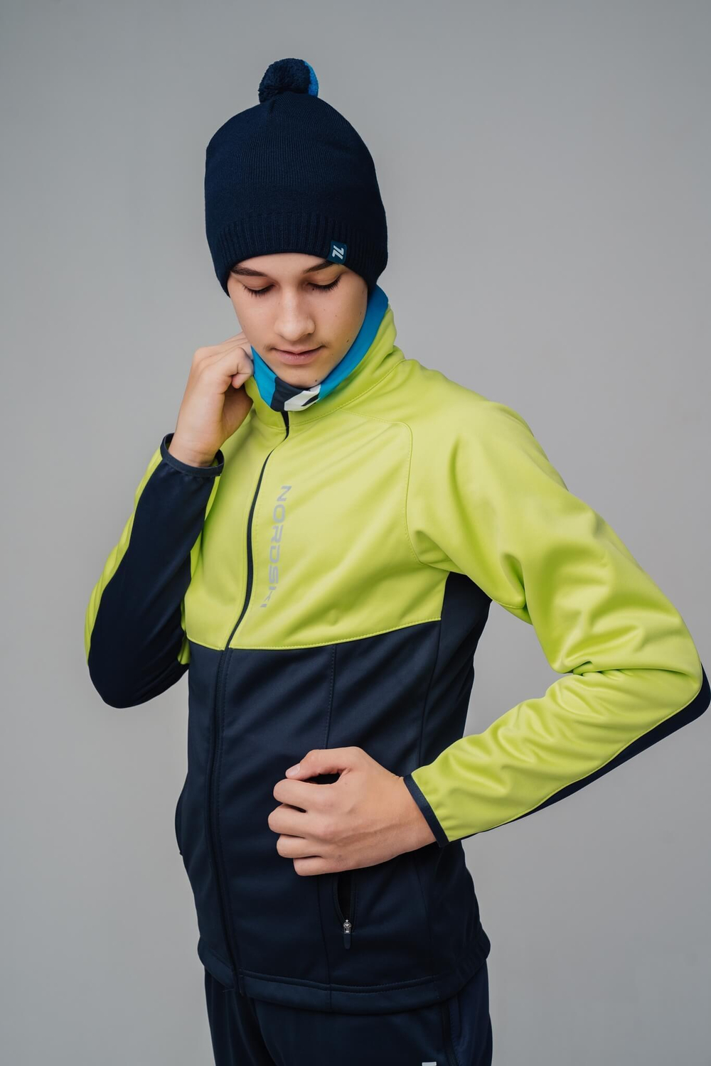 Куртка NORDSKI PREMIUM Green/Blueberry, разминочная, юниорская