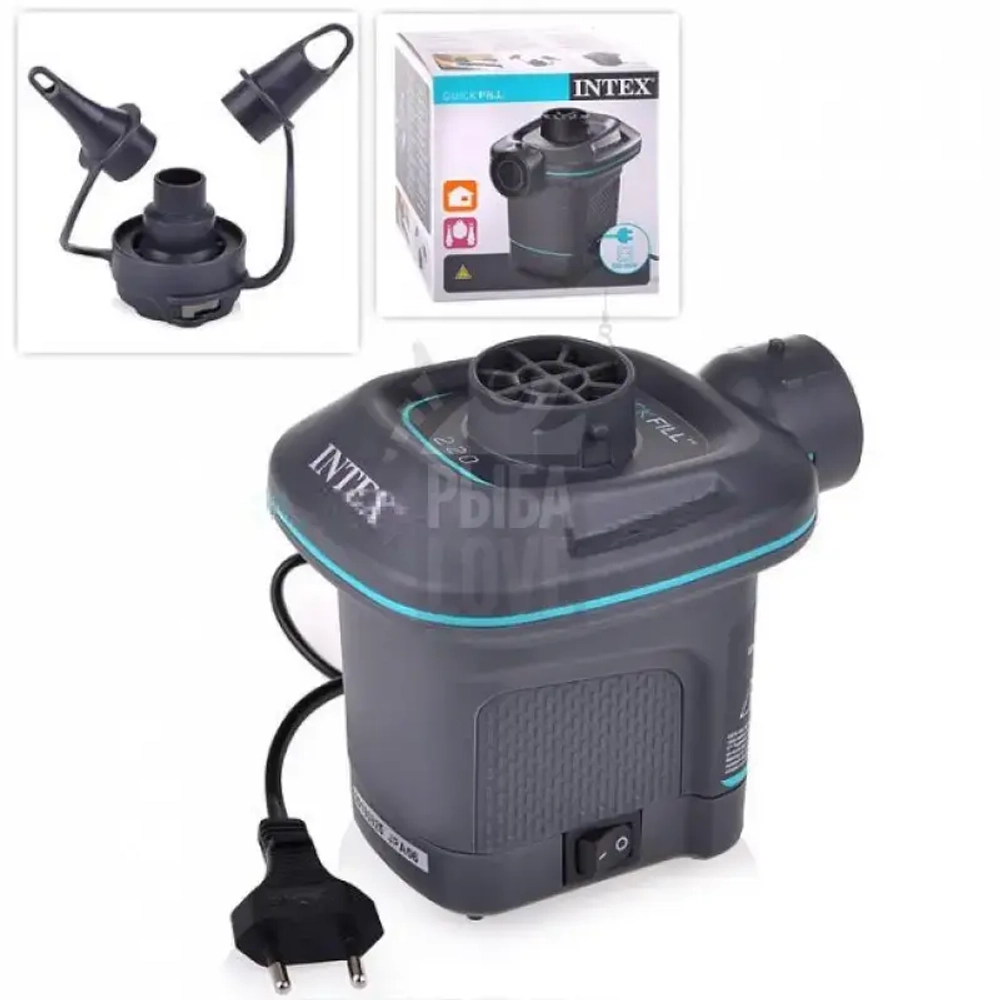 Насос для матрасов лодок электрический INTEX Quick Fill 220V