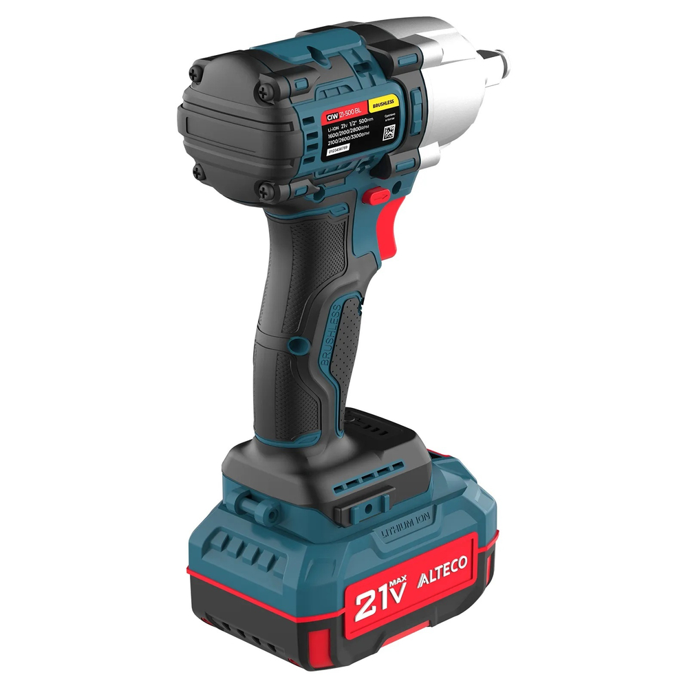 Бесщеточный аккумуляторный ударный гайковерт ALTECO CIW 21-500 BL