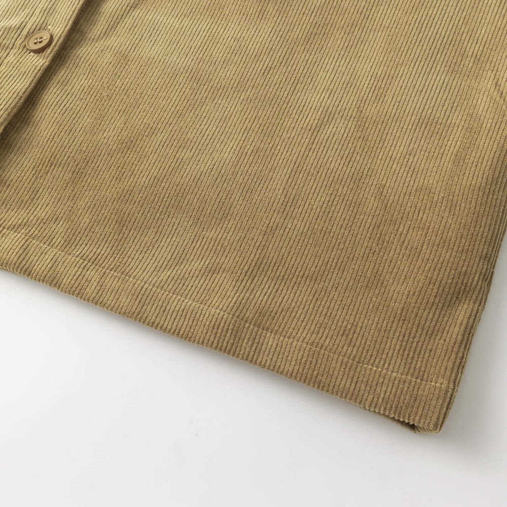 Рубашка YMKASHIX Velvet Button Det зеленая / песочная