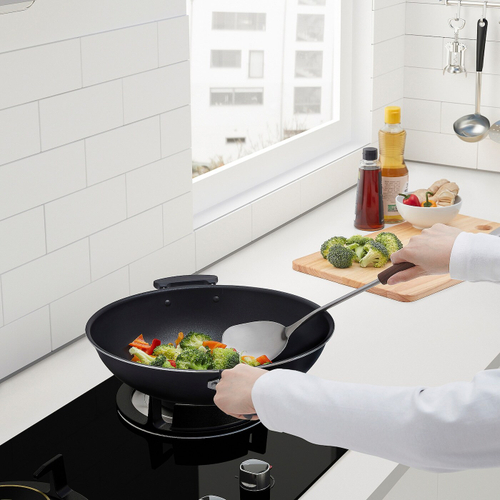 Лопатка кулинарная IKEA SLITSTARK (СЛИТСТАРК), Нержавеющая сталь, Орех