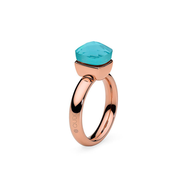 Кольцо Qudo Firenze turquoise 17.2 мм 611544/17.2 BL/RG размер 17,2