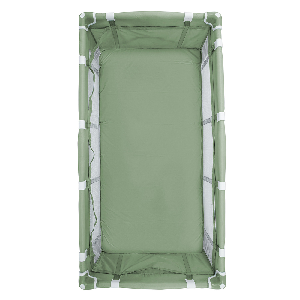 Манеж-кровать "Summer", 2 уровня, москитка, 2 кольца, (Indigo) (зеленый)