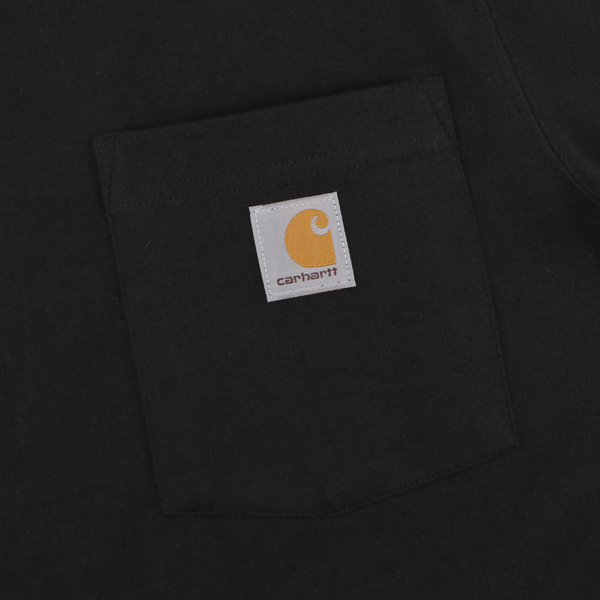 Футболка мужская Carhartt Heavyweight Pocket Relaxed Fit артикул:103296_black - купить в магазине Дайс