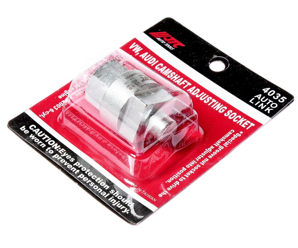 JTC-4035 - Адаптер для проворачивания коленвала (VW AUDI) JTC -  
Специально предназначен для проворачивания коленвала и его установки в определенное положение при настройке фаз ГРМ. 
Применение: Ауди (Audi) А6 с 2005 г.в, Ауди (Audi),А8 2003 г.в. 
Модель двигателя: 6-цилиндровый двигатель 2.4 л.; 6-цилиндровый двигатель 3.2. л. FSI; 8-цилиндровый двигатель, 6- и 8- цилиндровый TDI Common Rail. 
Оригинальный номер приспособления: Т40058.  
Количество в оптовой упаковке: 10 шт. 
Габаритные размеры: 115/90/40 мм. (Д/Ш/В)  
Вес: 151 гр.