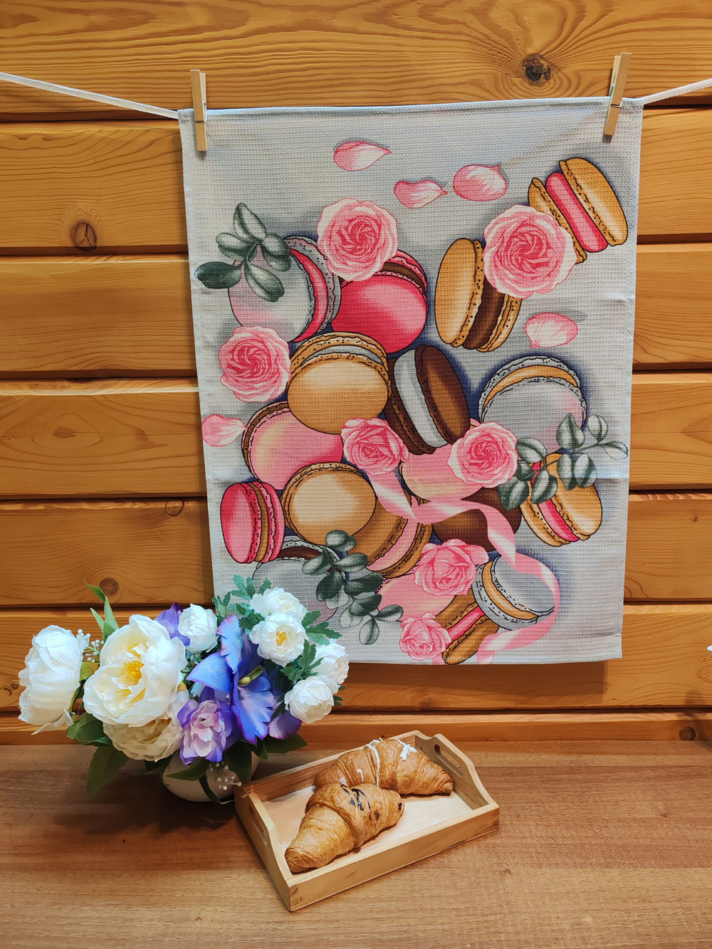 Набор кухонных полотенец, 3 шт , 45х60 см , рогожка