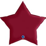 G Шар звезда 36'' / 91 см Вишневый Сатин (БГ-150)