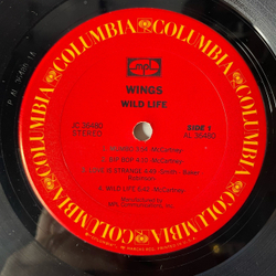 Винтажная виниловая пластинка LP Paul McCartney Wings Wild Life (США 1980)