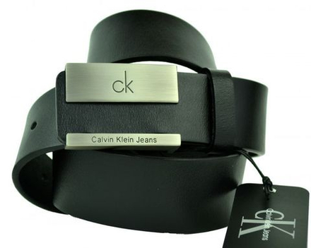 Ремень мужской из кожи для джинс чёрный Calvin Klein (копия) 40brend-KZ-144