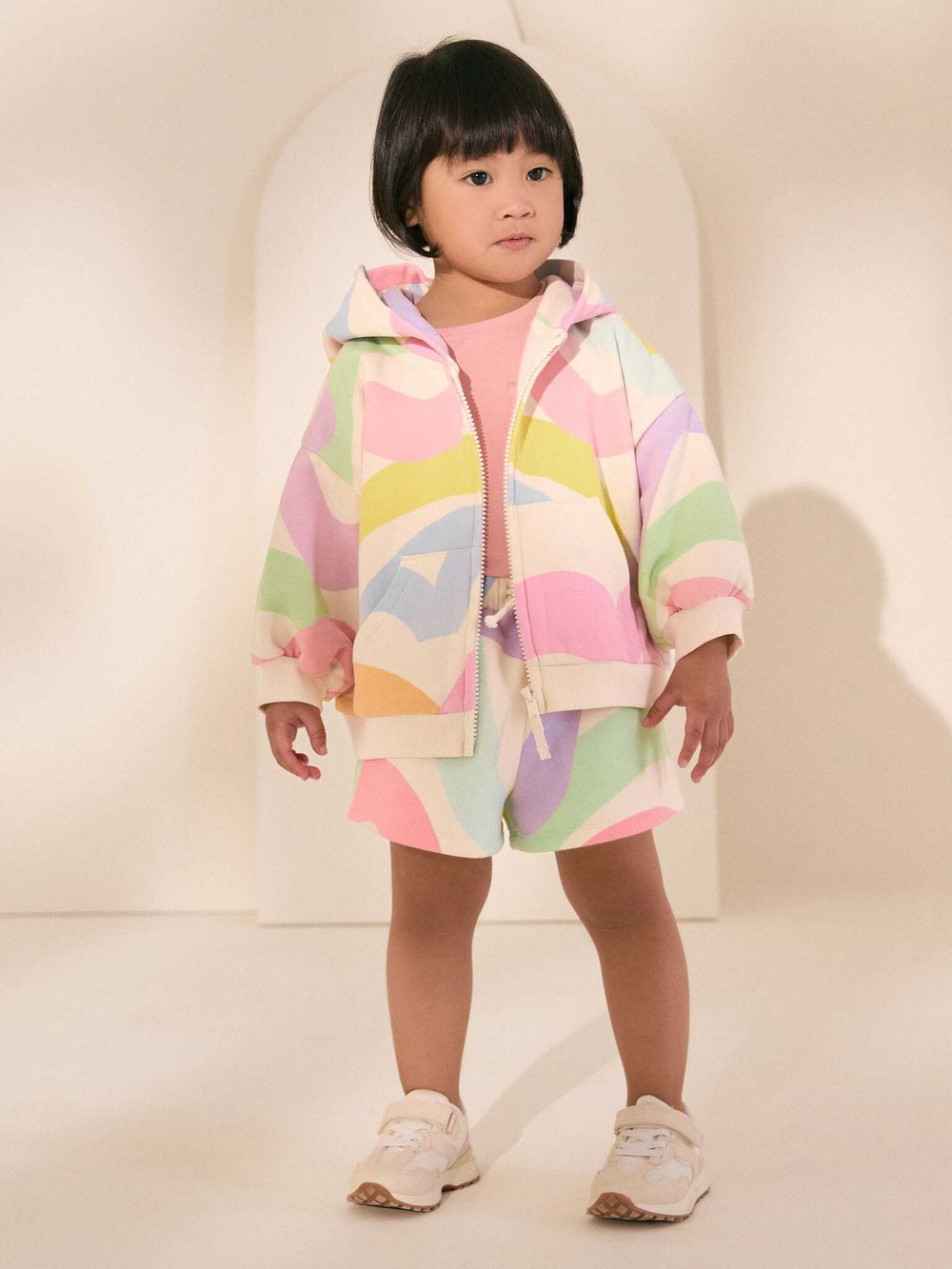 Шорты для девочки Next AD1-784, Молочный, Розовый, Голубой