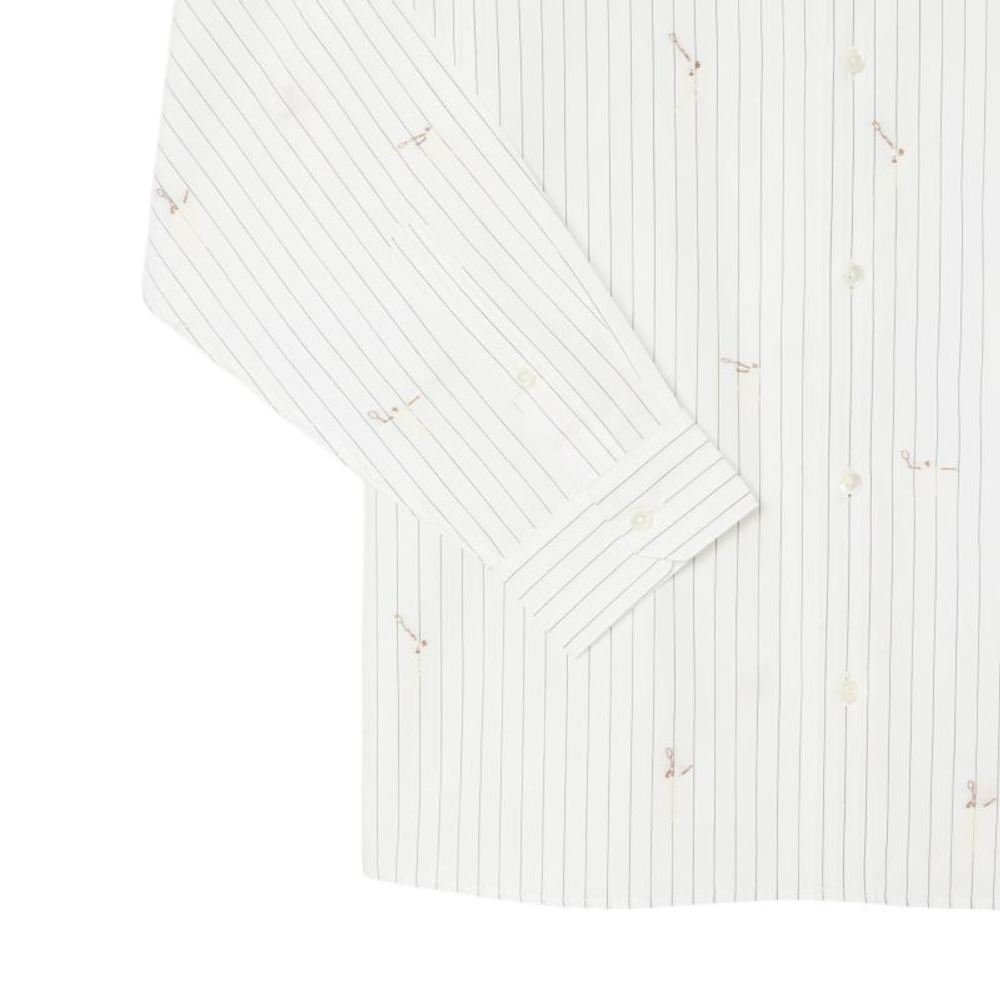 Мужское теннисное поло Lacoste Relaxed Fit Embroidered Cotton - white