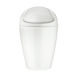 Корзина для мусора с крышкой DEL S, 5 л, белая Koziol