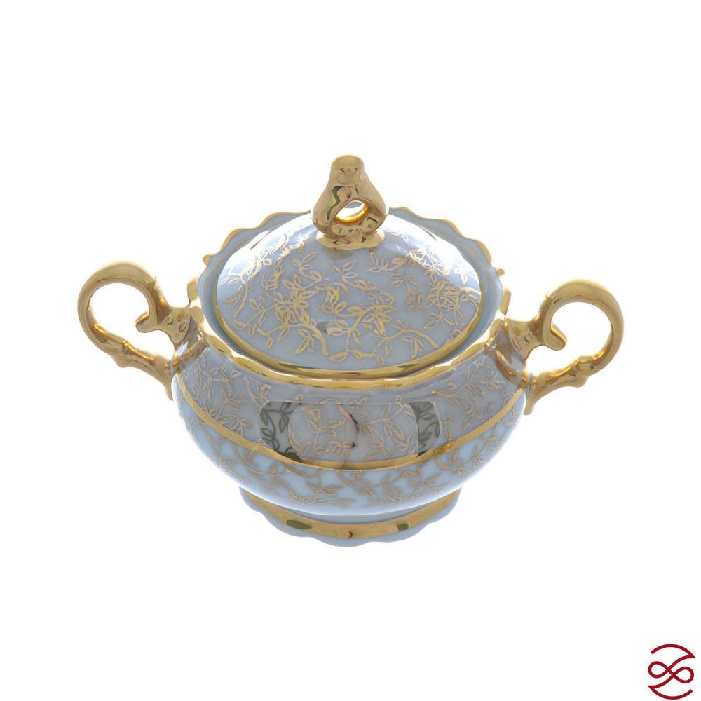 Кофейный сервиз мокко Queen's Лист Бежевый 6 персон 15 предметов