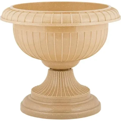 Вазон на ножке большой D 395 мм, песчаный кварц